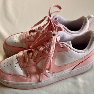 Nike Women's Blush Pink and White Sneakers